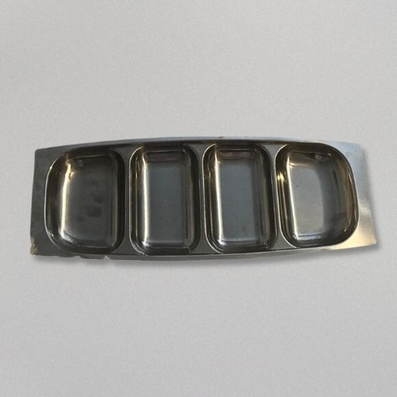 Mid-Century Modern MCM Swedish Serving‎ Tray Stainless Steel 4-Compartment - Picture 1 of 8